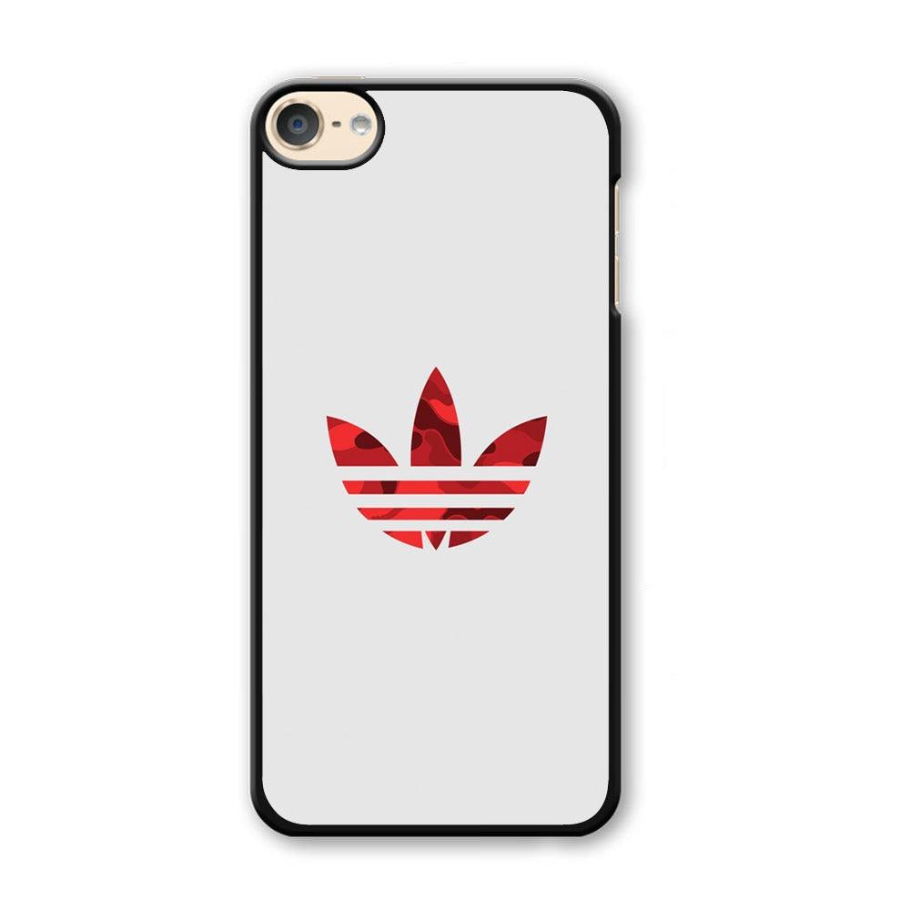 Adidas Camo Red iPod Touch 6 Case-Plastic Black (2D Case)-Oxvistore