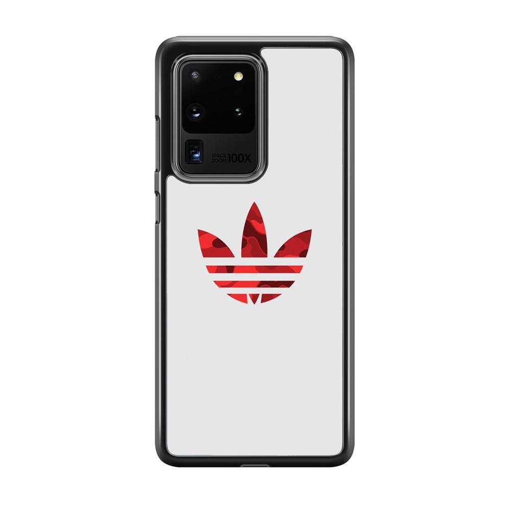 Adidas Camo Red Samsung Galaxy S20 Ultra Case-Rubber Black (2D Case)-Oxvistore