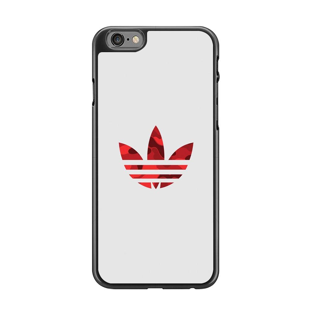 Adidas Camo Red iPhone 6 | 6s Case-Rubber Black (2D Case)-Oxvistore