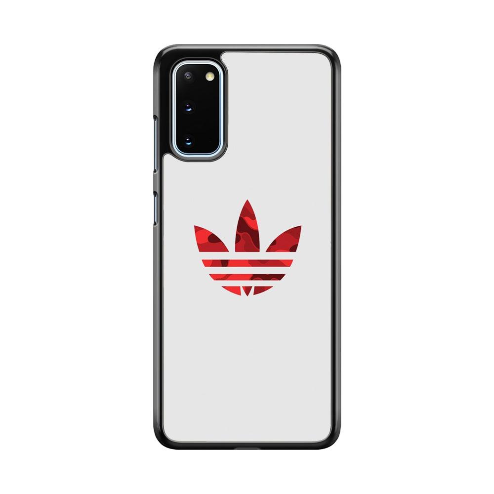 Adidas Camo Red Samsung Galaxy S20 Case-Rubber Black (2D Case)-Oxvistore
