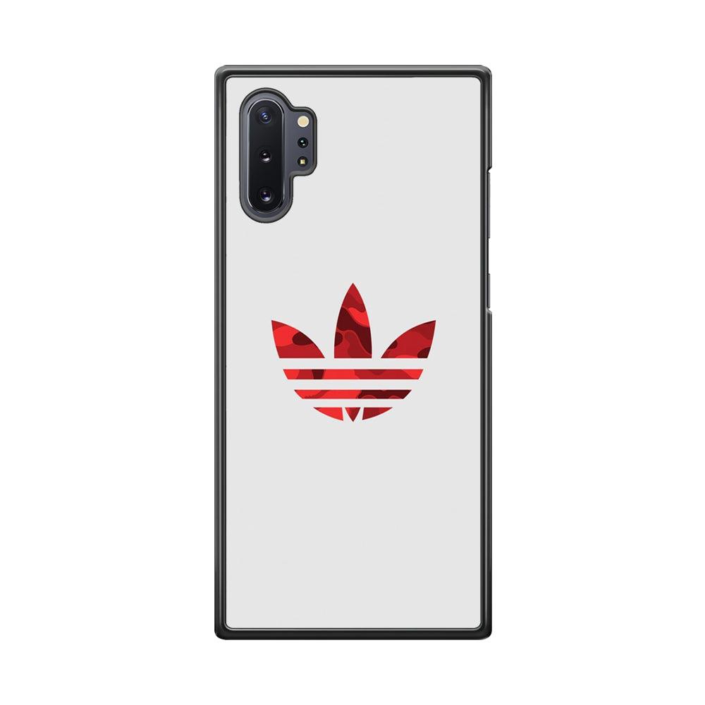 Adidas Camo Red Samsung Galaxy Note 10 Plus Case-Rubber Black (2D Case)-Oxvistore