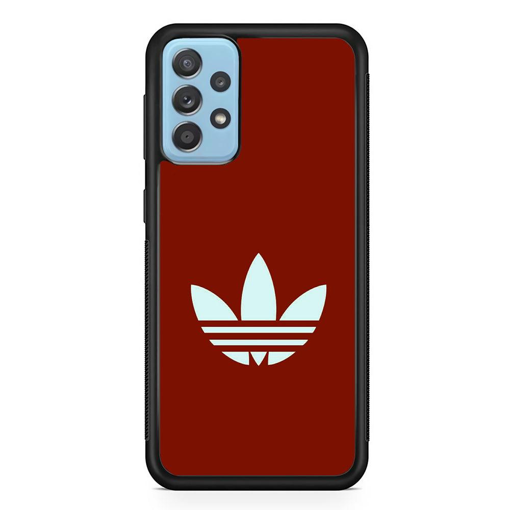 Adidas Center Red Samsung Galaxy A52 Case-Rubber Black (2D Case)-Oxvistore