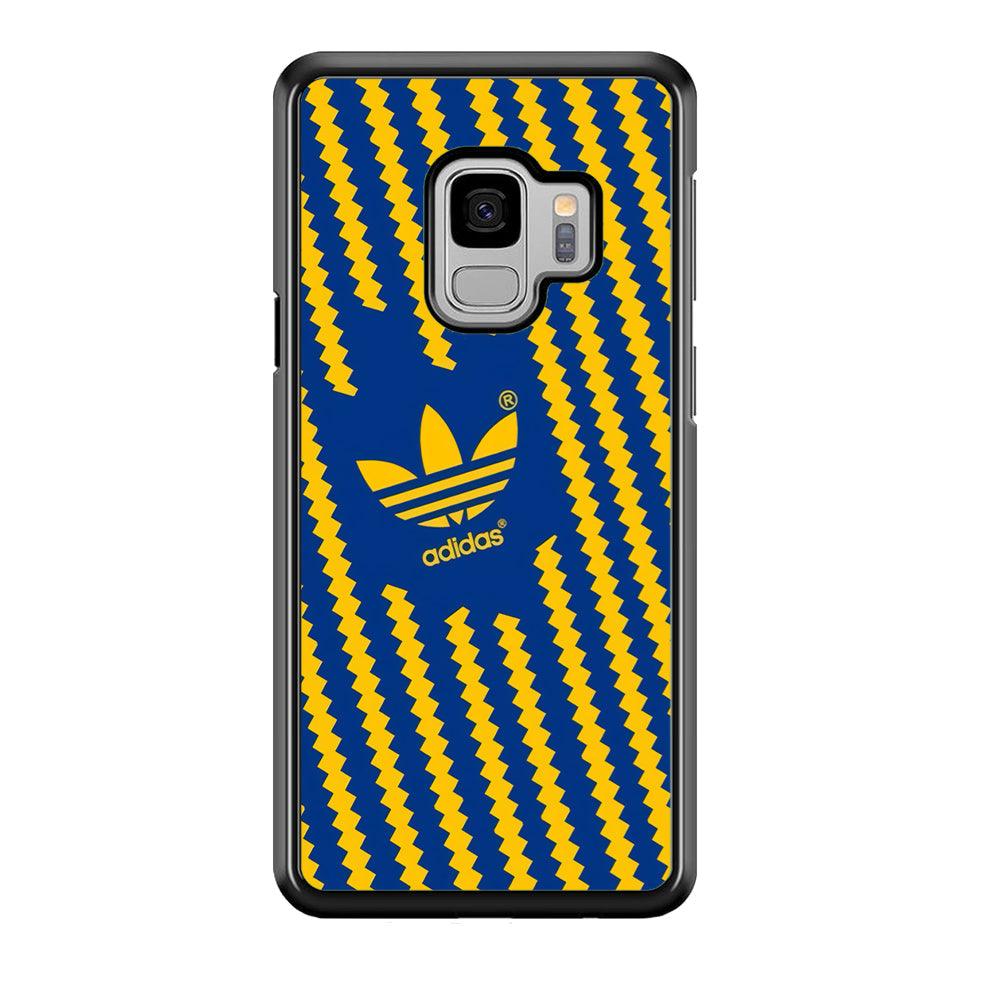 Adidas Choppy Line Samsung Galaxy S9 Case-Rubber Black (2D Case)-Oxvistore