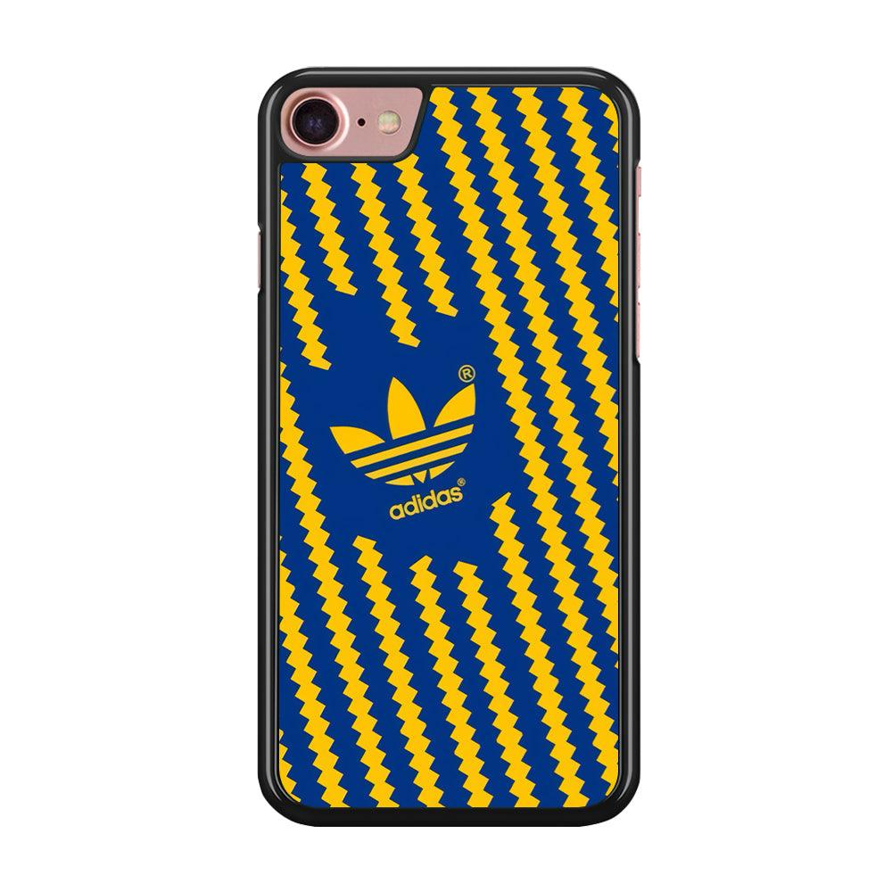 Adidas Choppy Line iPhone 8 Case-Rubber Black (2D Case)-Oxvistore