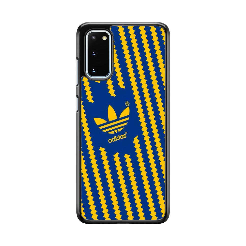 Adidas Choppy Line Samsung Galaxy S20 Case-Rubber Black (2D Case)-Oxvistore