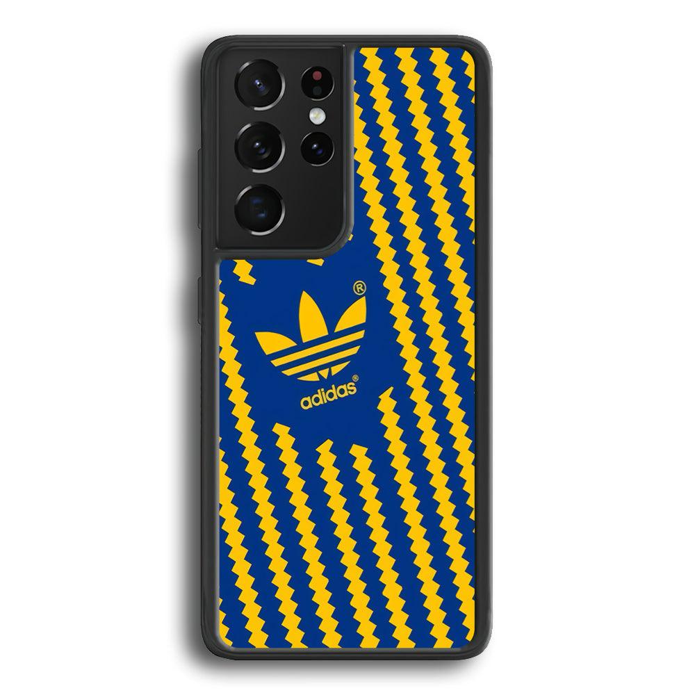 Adidas Choppy Line Samsung Galaxy S23 Ultra Case-Rubber Black (2D Case)-Oxvistore
