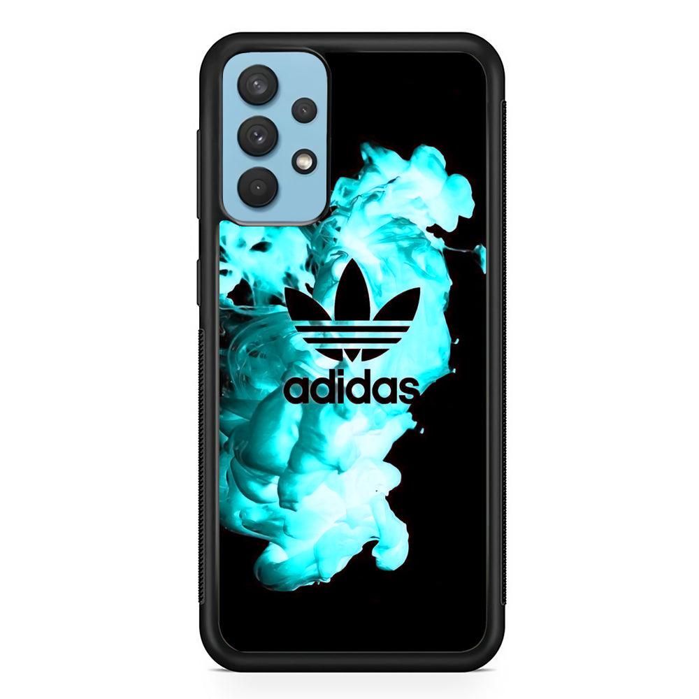 Adidas Clouds Smoke Samsung Galaxy A32 Case-Rubber Black (2D Case)-Oxvistore