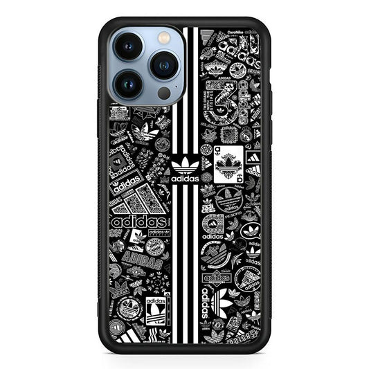 Adidas Collection Black White 2D Rubber Phone Case-Black-Oxvistore