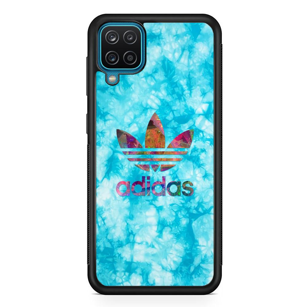 Adidas Gems Triangle Samsung Galaxy A12 Case-Rubber Black (2D Case)-Oxvistore