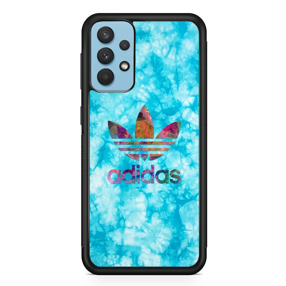 Adidas Gems Triangle Samsung Galaxy A32 Case-Rubber Black (2D Case)-Oxvistore