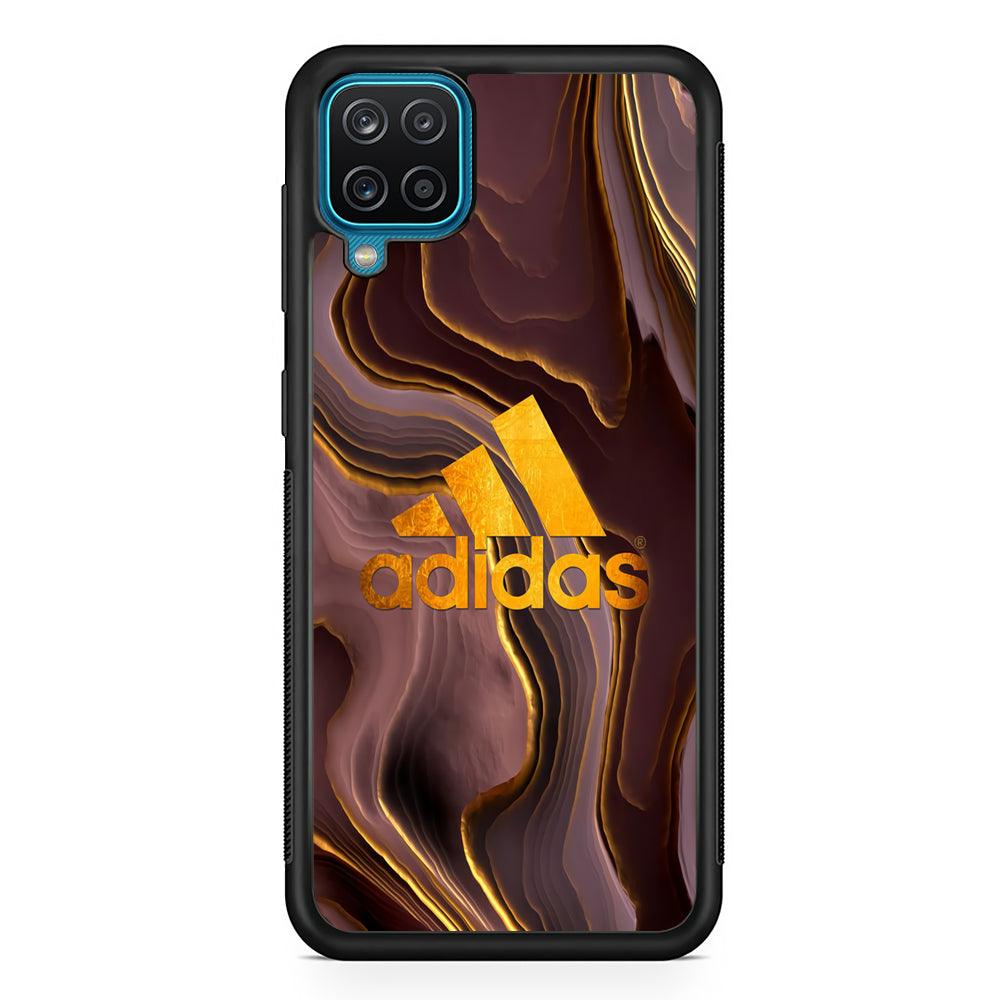 Adidas Gold Layer Samsung Galaxy A12 Case-Rubber Black (2D Case)-Oxvistore