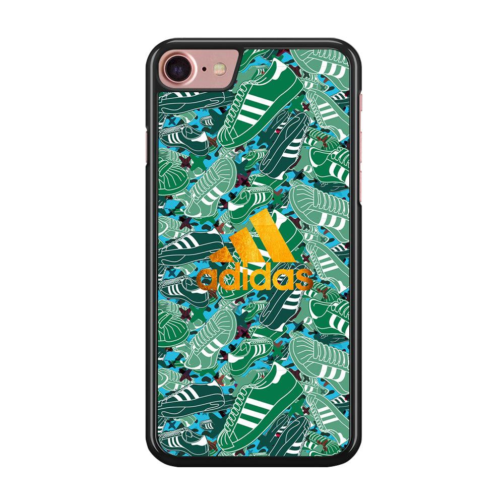 Adidas Gold Pride iPhone 8 Case-Rubber Black (2D Case)-Oxvistore