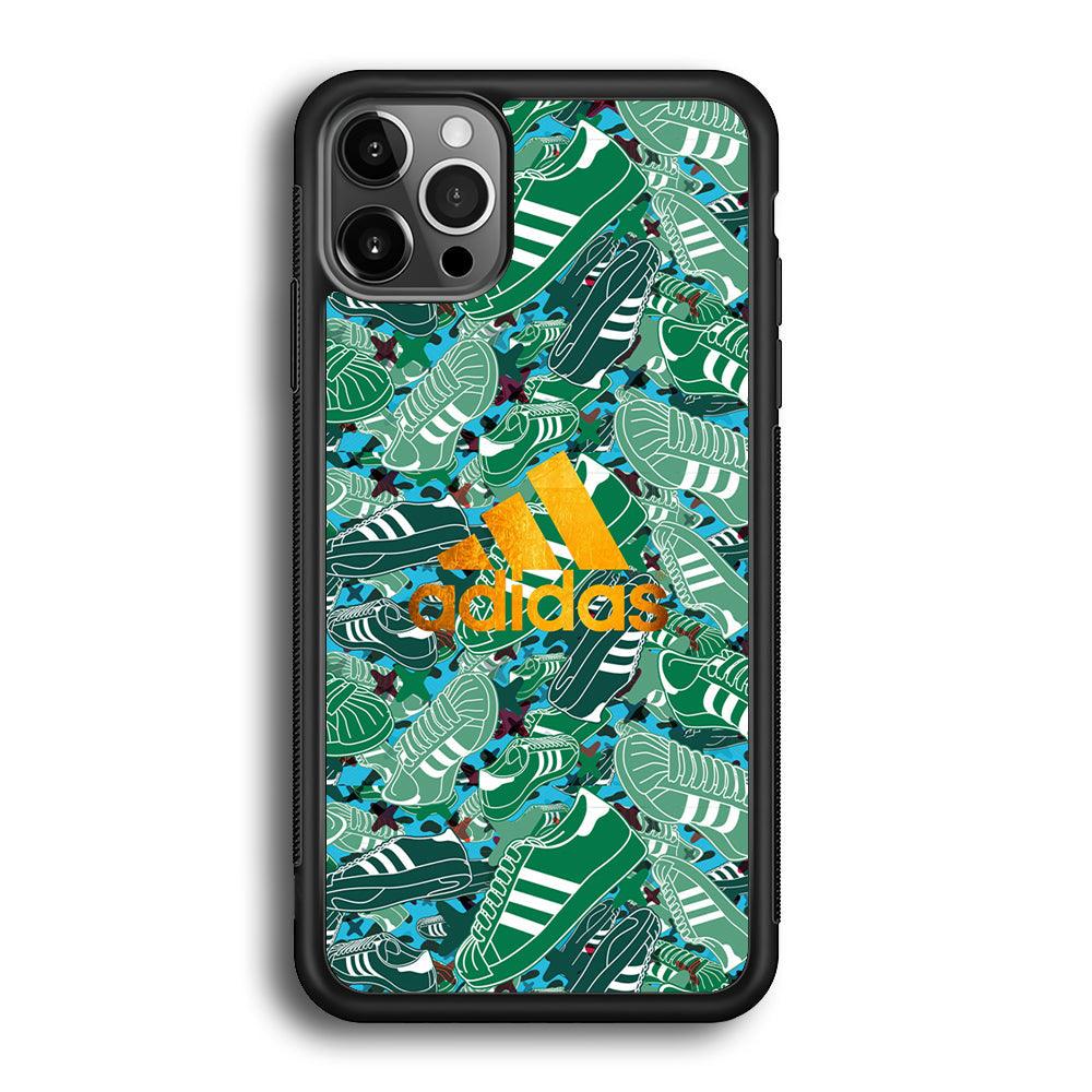 Adidas Gold Pride iPhone 12 Pro Case-Rubber Black (2D Case)-Oxvistore