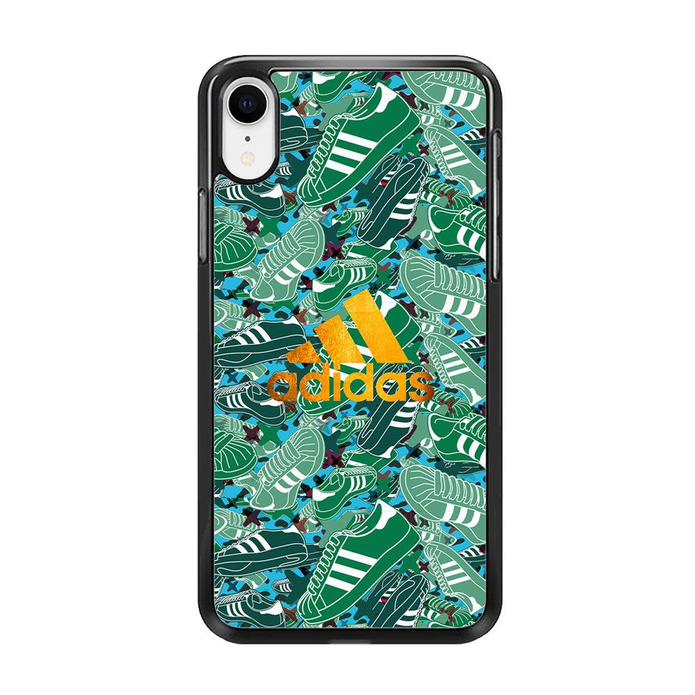 Adidas Gold Pride iPhone XR Case-Rubber Black (2D Case)-Oxvistore