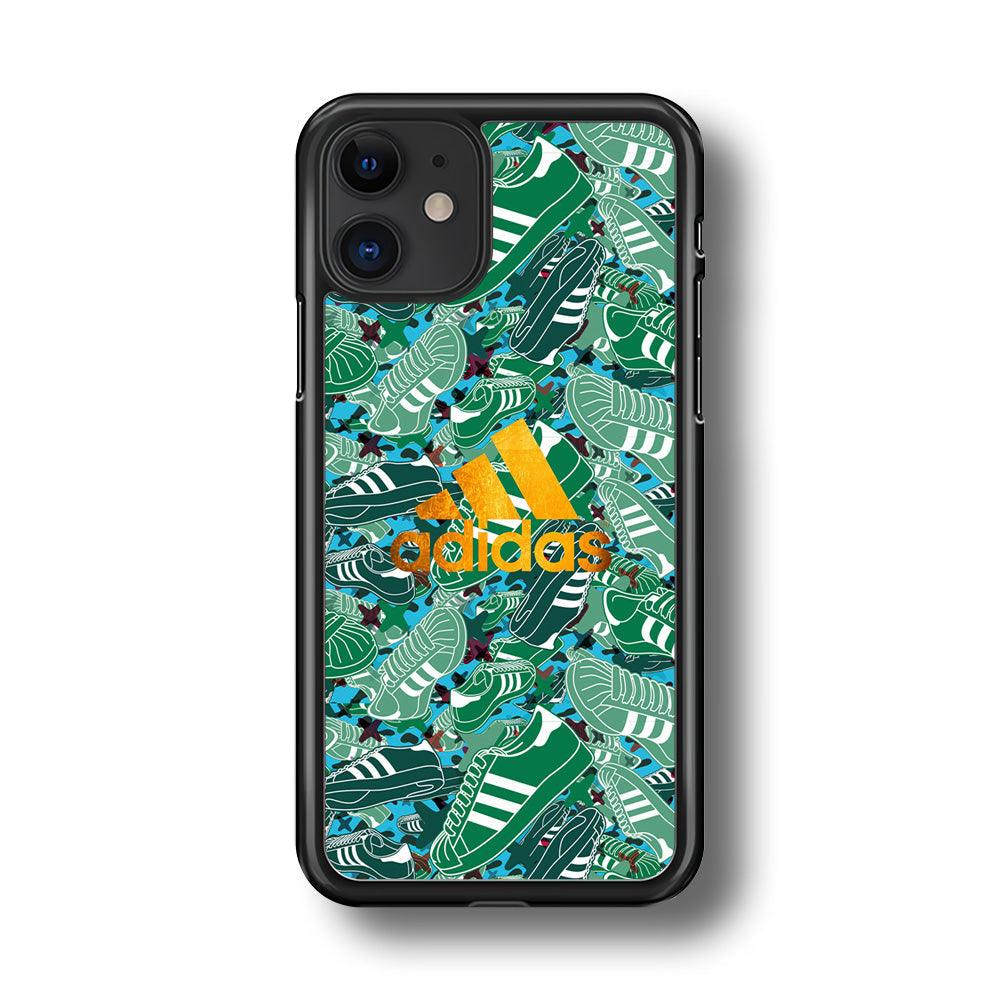 Adidas Gold Pride iPhone 11 Case-Rubber Black (2D Case)-Oxvistore