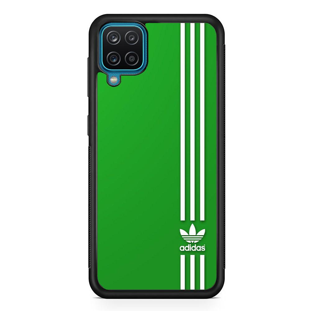 Adidas Green Foward Samsung Galaxy A12 Case-Rubber Black (2D Case)-Oxvistore