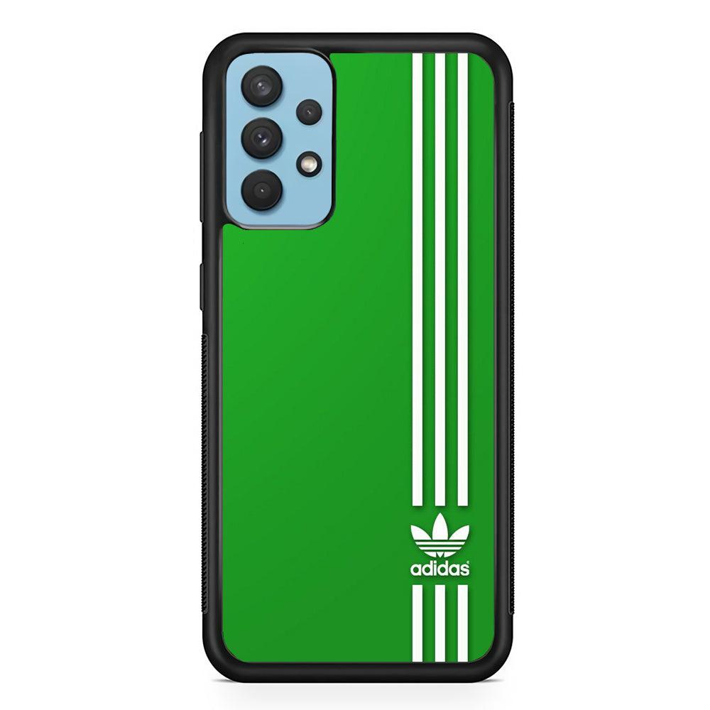 Adidas Green Foward Samsung Galaxy A32 Case-Rubber Black (2D Case)-Oxvistore