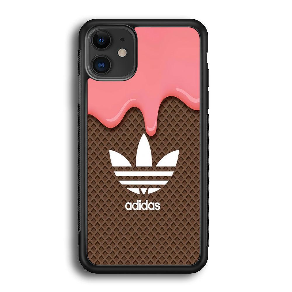 Adidas Ice Cream iPhone 12 Case-Rubber Black (2D Case)-Oxvistore