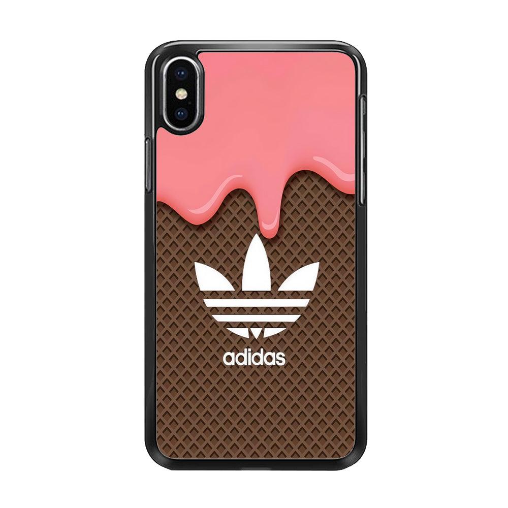 Adidas Ice Cream iPhone X Case-Rubber Black (2D Case)-Oxvistore