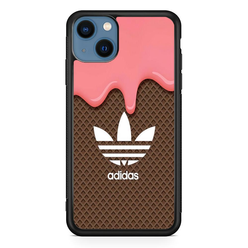Adidas Ice Cream iPhone 15 Plus Case-Rubber Black (2D Case)-Oxvistore
