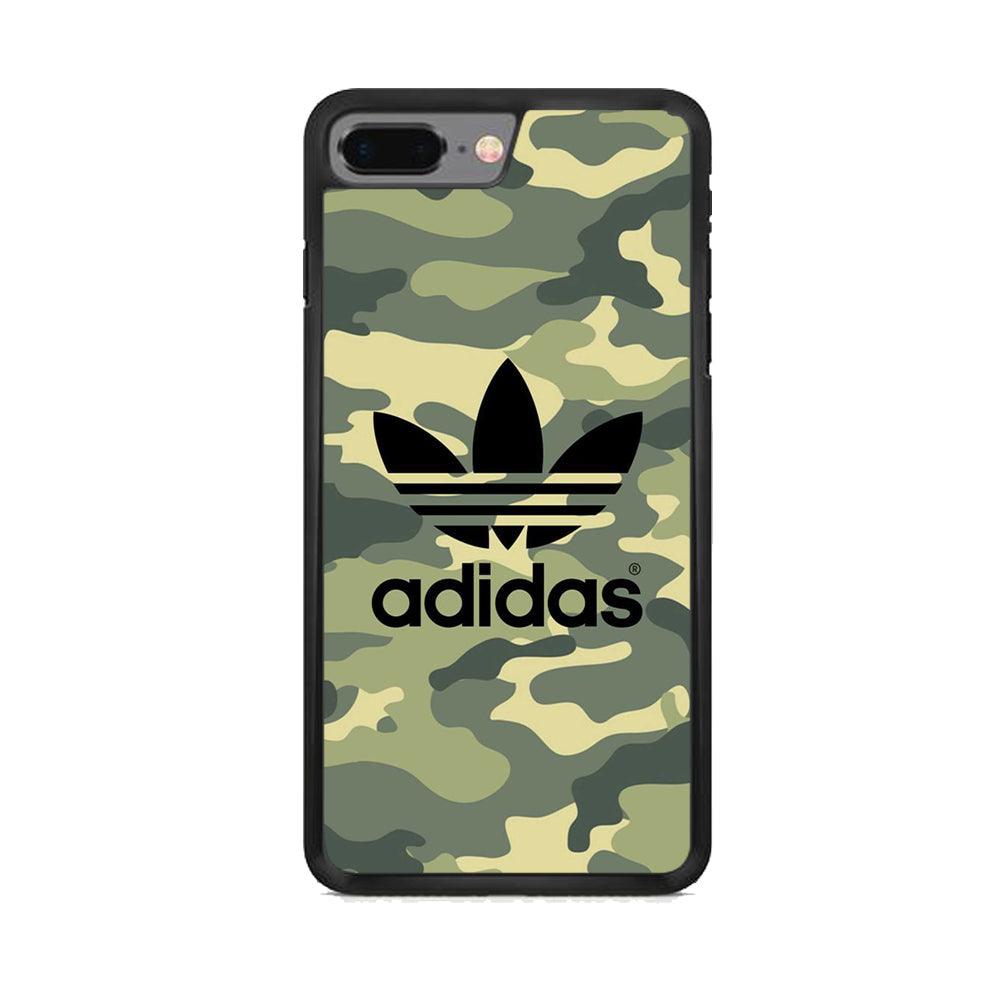 Adidas Ink Logo iPhone 8 Plus Case-Rubber Black (2D Case)-Oxvistore