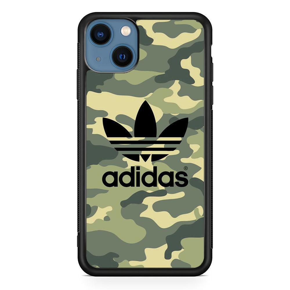 Adidas Ink Logo iPhone 14 Plus Case-Rubber Black (2D Case)-Oxvistore
