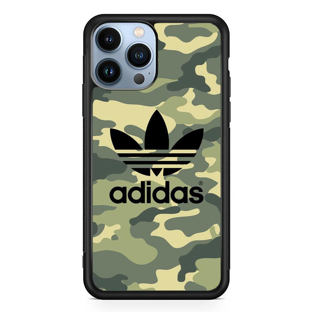Adidas Ink Logo iPhone 14 Pro Case-Rubber Black (2D Case)-Oxvistore