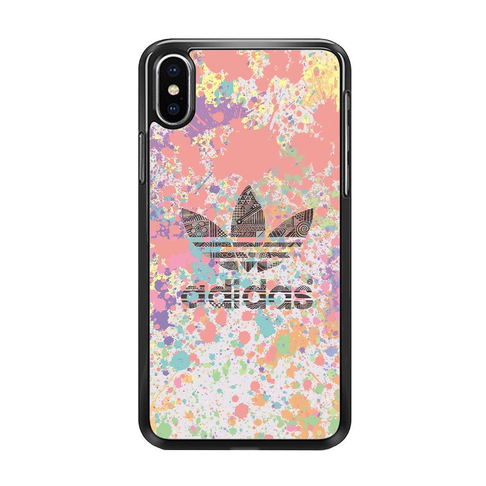 Adidas Insignia of Diversity iPhone XS Case-Rubber Black (2D Case)-Oxvistore