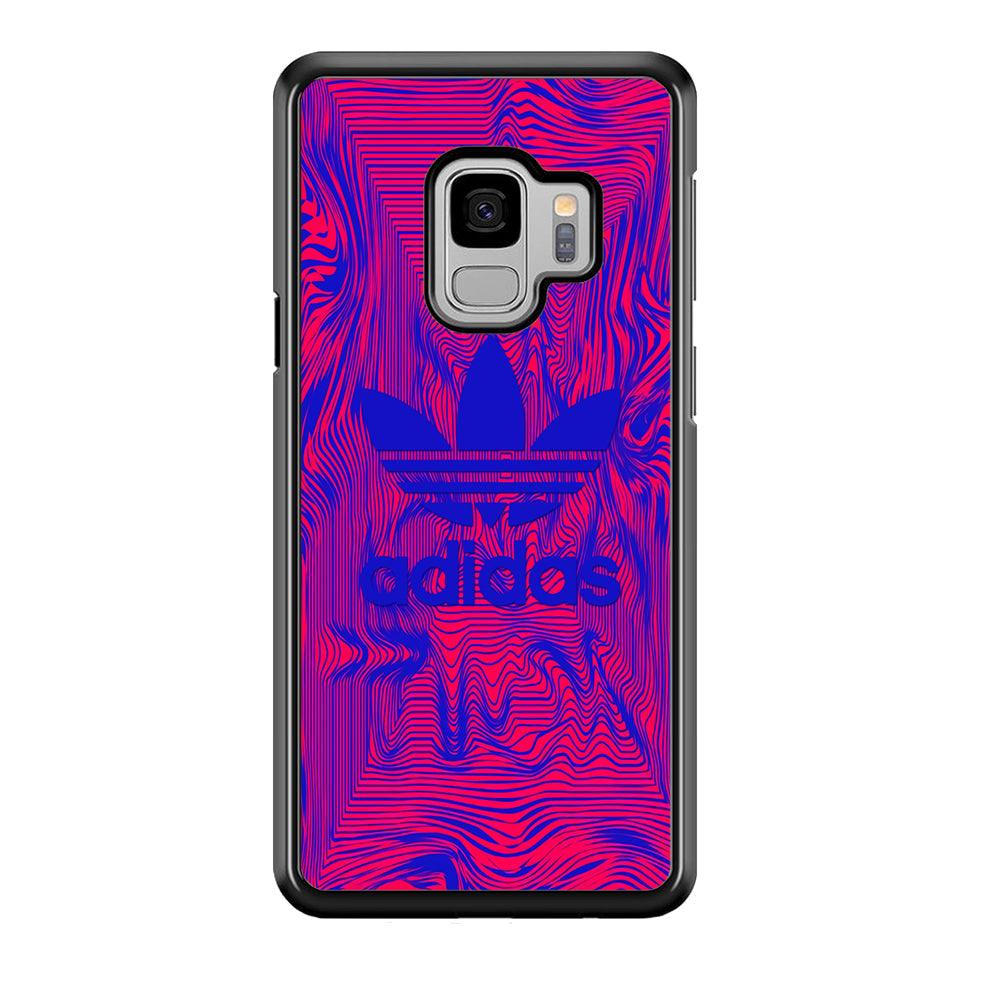 Adidas Line Sketch Samsung Galaxy S9 Case-Rubber Black (2D Case)-Oxvistore
