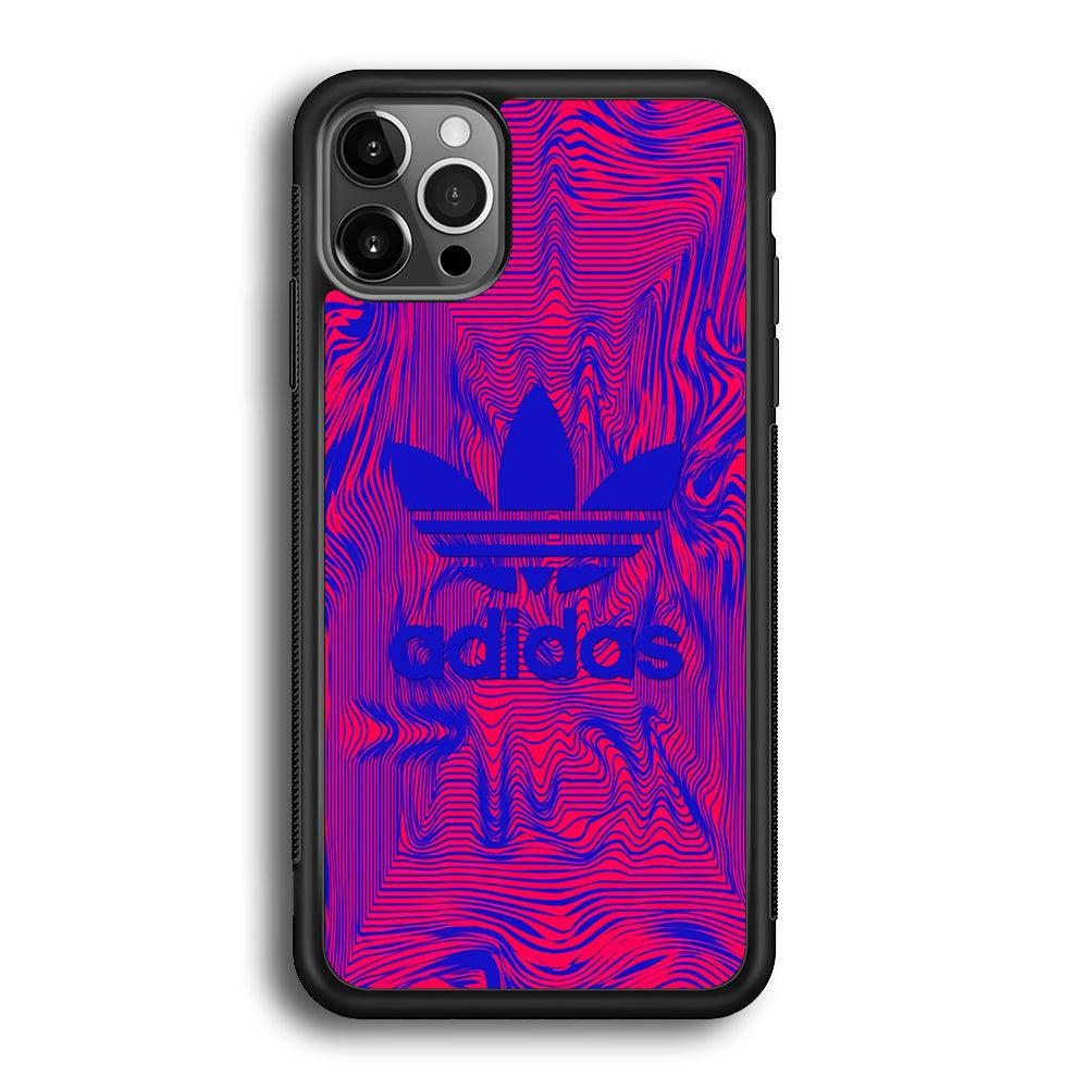 Adidas Line Sketch iPhone 12 Pro Case-Rubber Black (2D Case)-Oxvistore