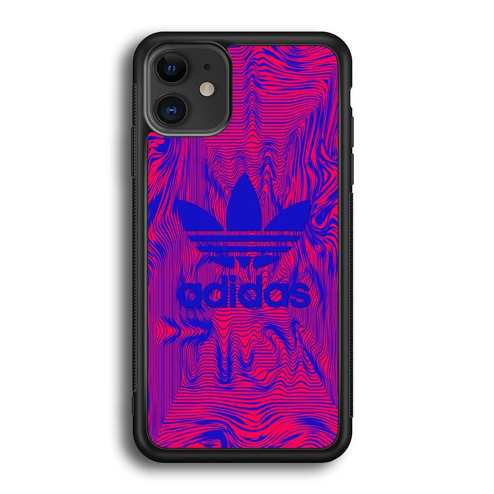 Adidas Line Sketch iPhone 12 Case-Rubber Black (2D Case)-Oxvistore