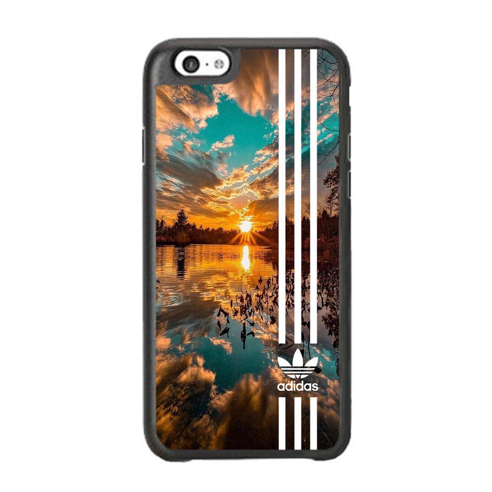Adidas Line and Sunset iPhone 6 | 6s Case-Rubber Black (2D Case)-Oxvistore