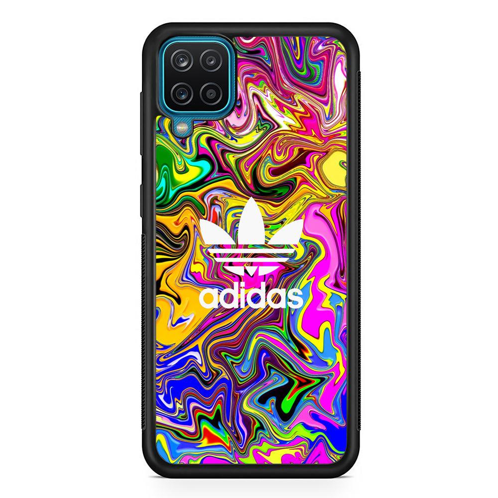 Adidas Liquid Color Melt Samsung Galaxy A12 Case-Rubber Black (2D Case)-Oxvistore