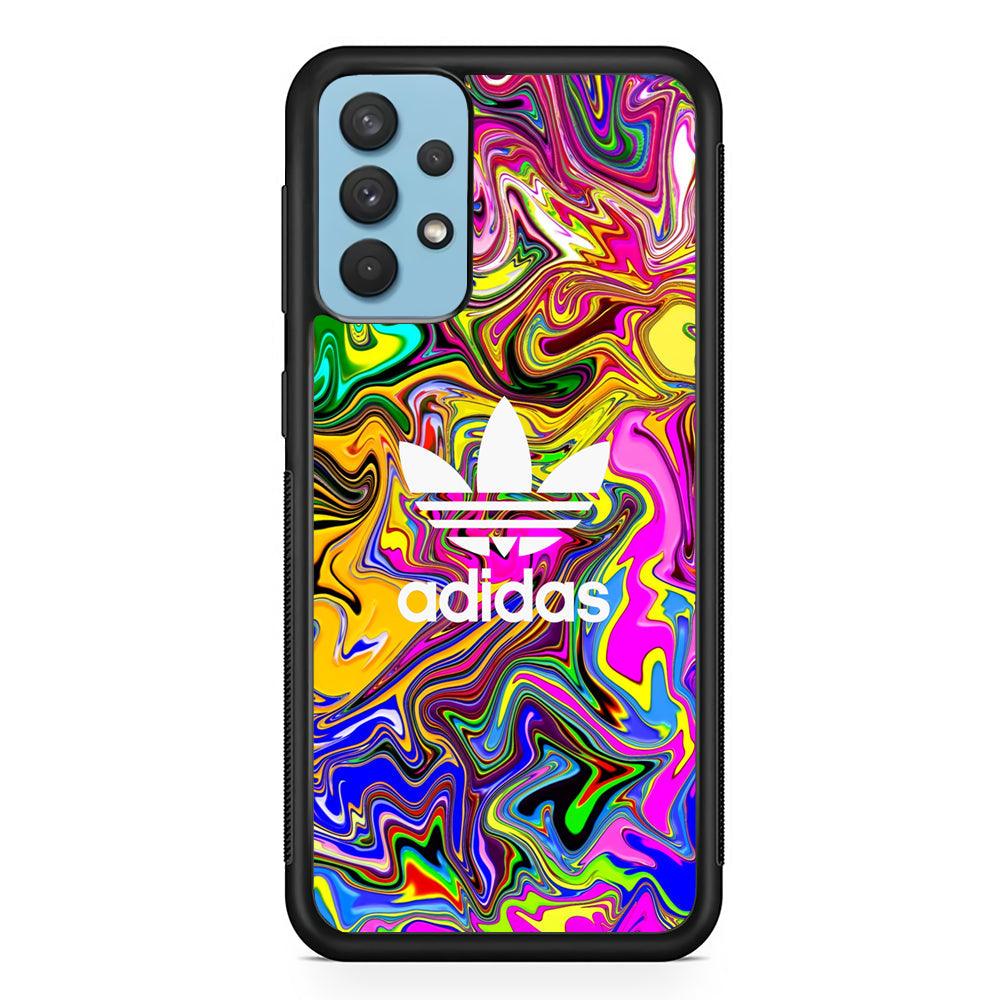 Adidas Liquid Color Melt Samsung Galaxy A32 Case-Rubber Black (2D Case)-Oxvistore