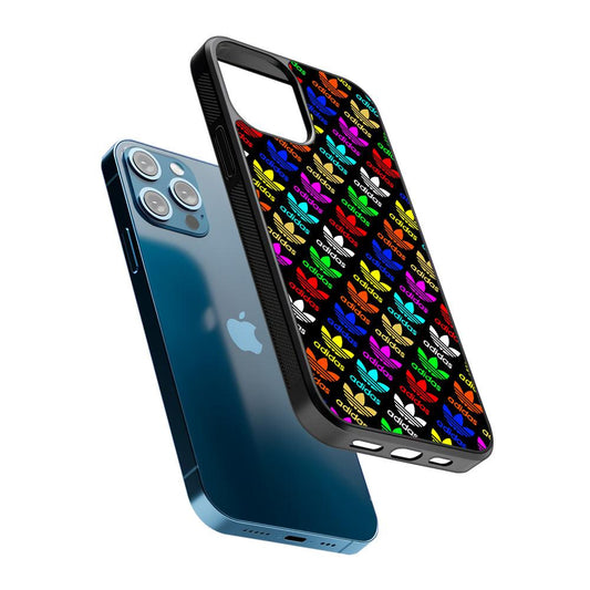 Adidas Logo Colorful Pattern 2D Rubber Phone Case-Oxvistore