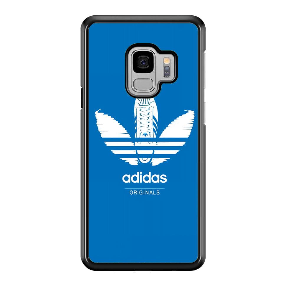 Adidas Logo Originals Samsung Galaxy S9 Case-Rubber Black (2D Case)-Oxvistore