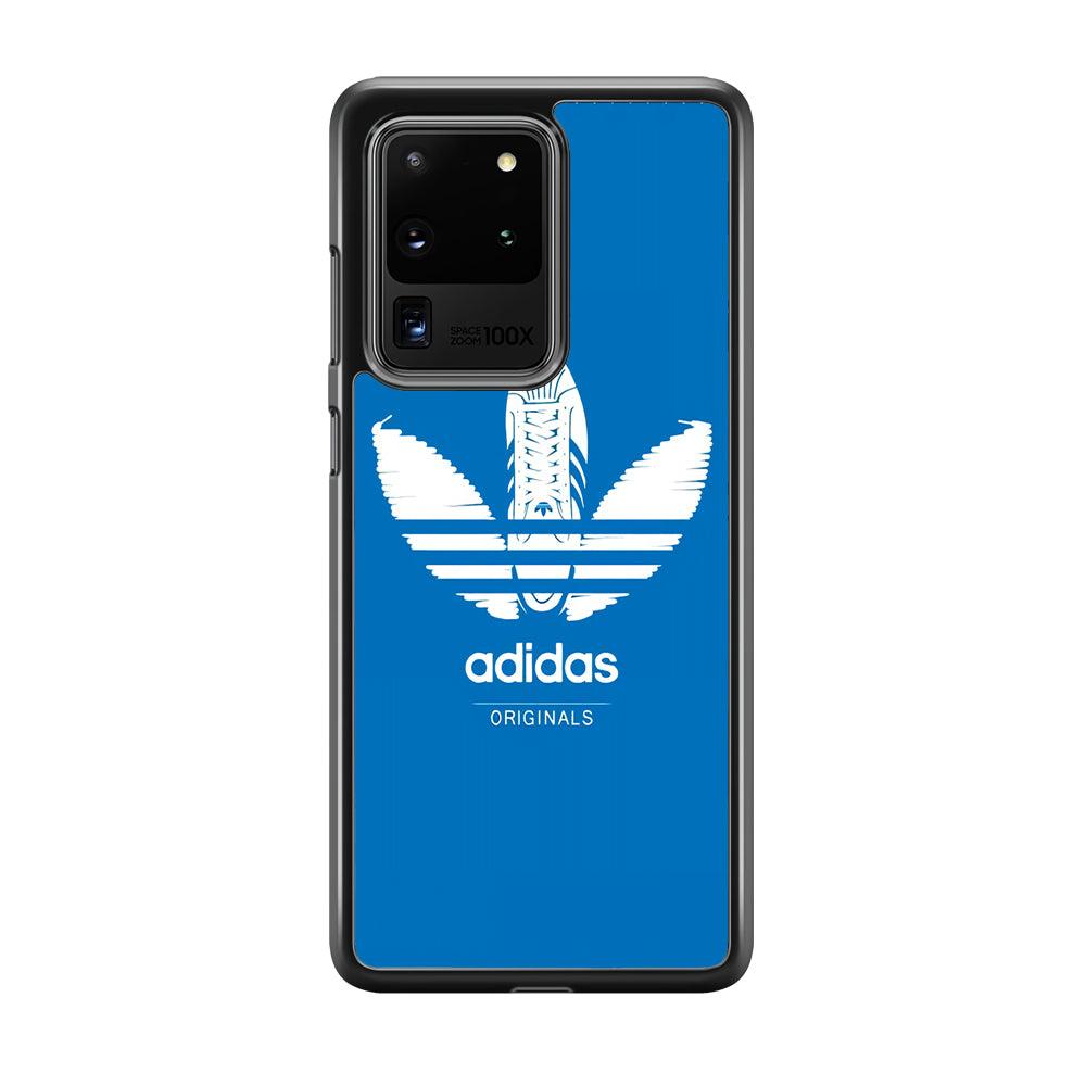 Adidas Logo Originals Samsung Galaxy S20 Ultra Case-Rubber Black (2D Case)-Oxvistore