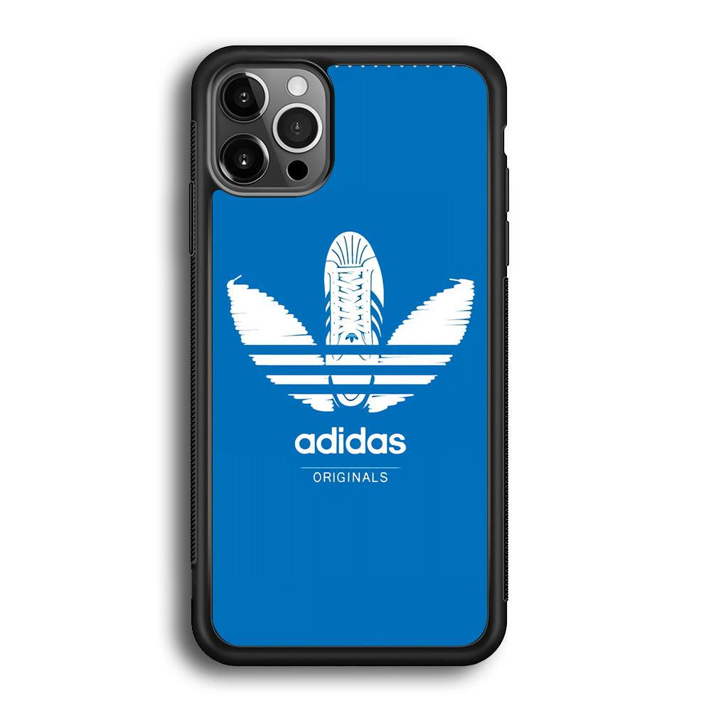 Adidas Logo Originals iPhone 12 Pro Max Case-Rubber Black (2D Case)-Oxvistore