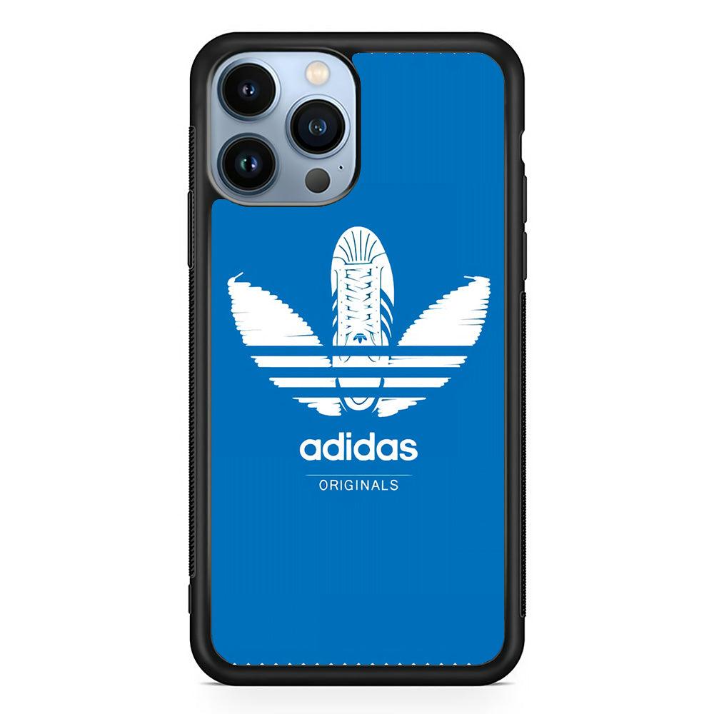 Adidas Logo Originals iPhone 14 Pro Max Case-Rubber Black (2D Case)-Oxvistore