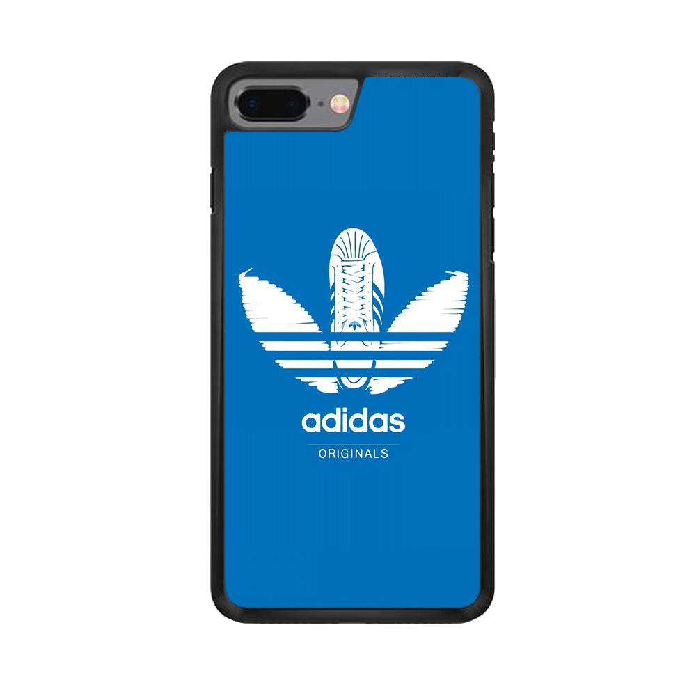 Adidas Logo Originals iPhone 8 Plus Case-Rubber Black (2D Case)-Oxvistore