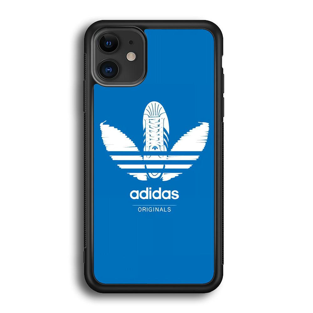 Adidas Logo Originals iPhone 12 Case-Rubber Black (2D Case)-Oxvistore
