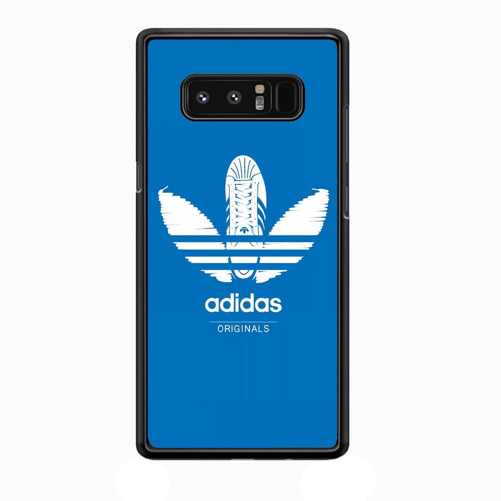 Adidas Logo Originals Samsung Galaxy Note 8 Case-Rubber Black (2D Case)-Oxvistore