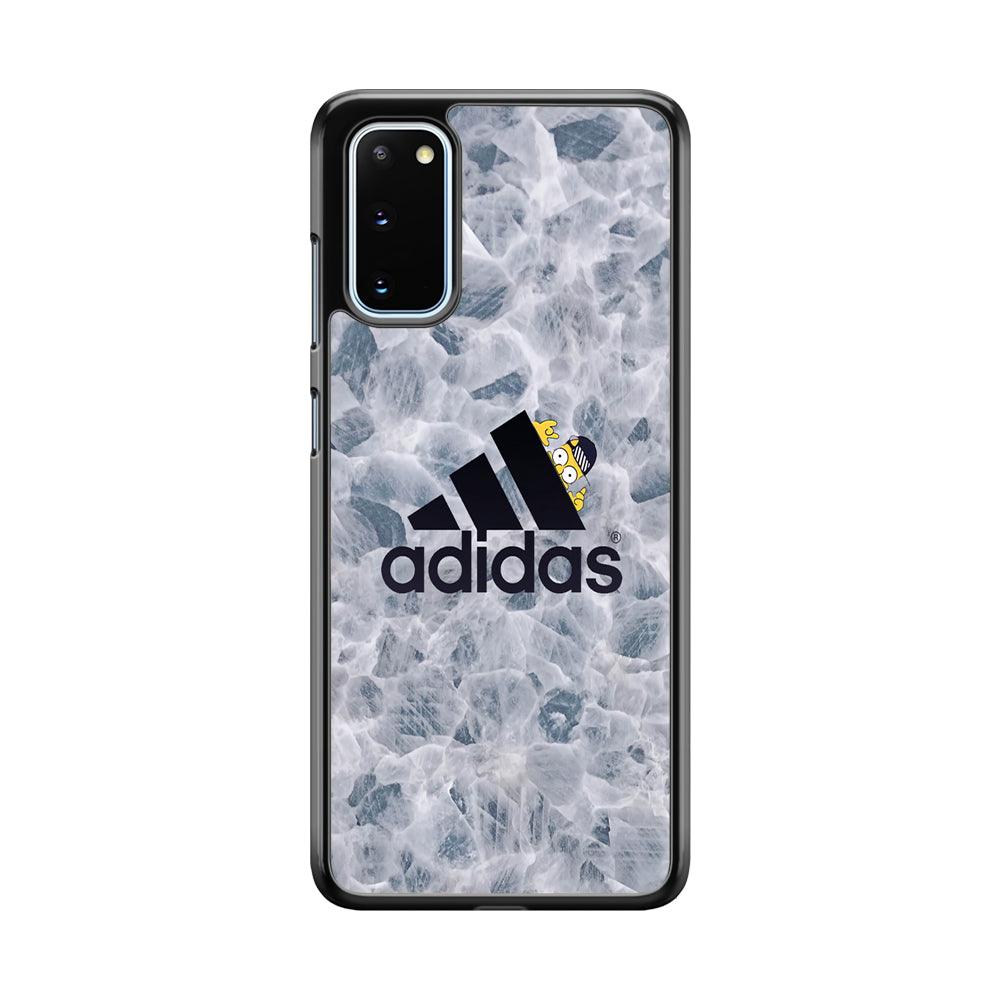 Adidas Logo with Simpson Samsung Galaxy S20 Case-Rubber Black (2D Case)-Oxvistore