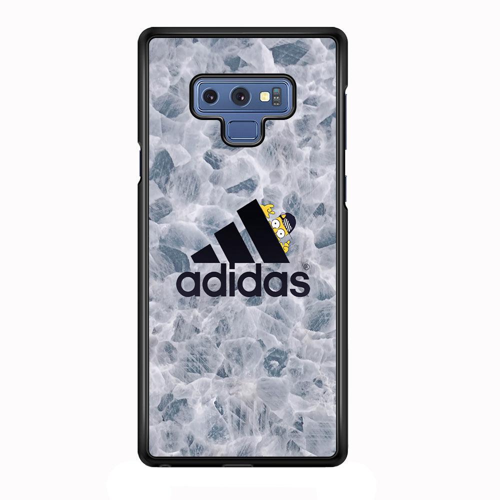Adidas Logo with Simpson Samsung Galaxy Note 9 Case-Rubber Black (2D Case)-Oxvistore