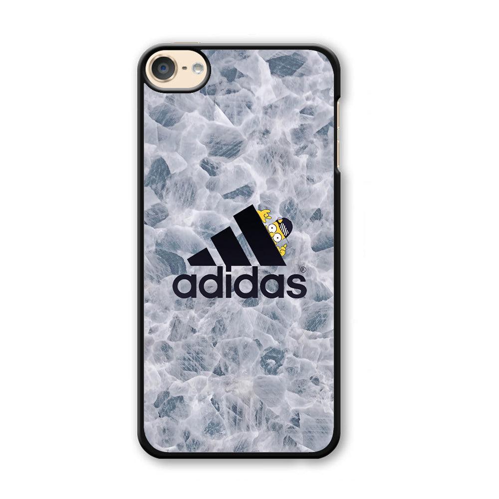 Adidas Logo with Simpson iPod Touch 6 Case-Plastic Black (2D Case)-Oxvistore