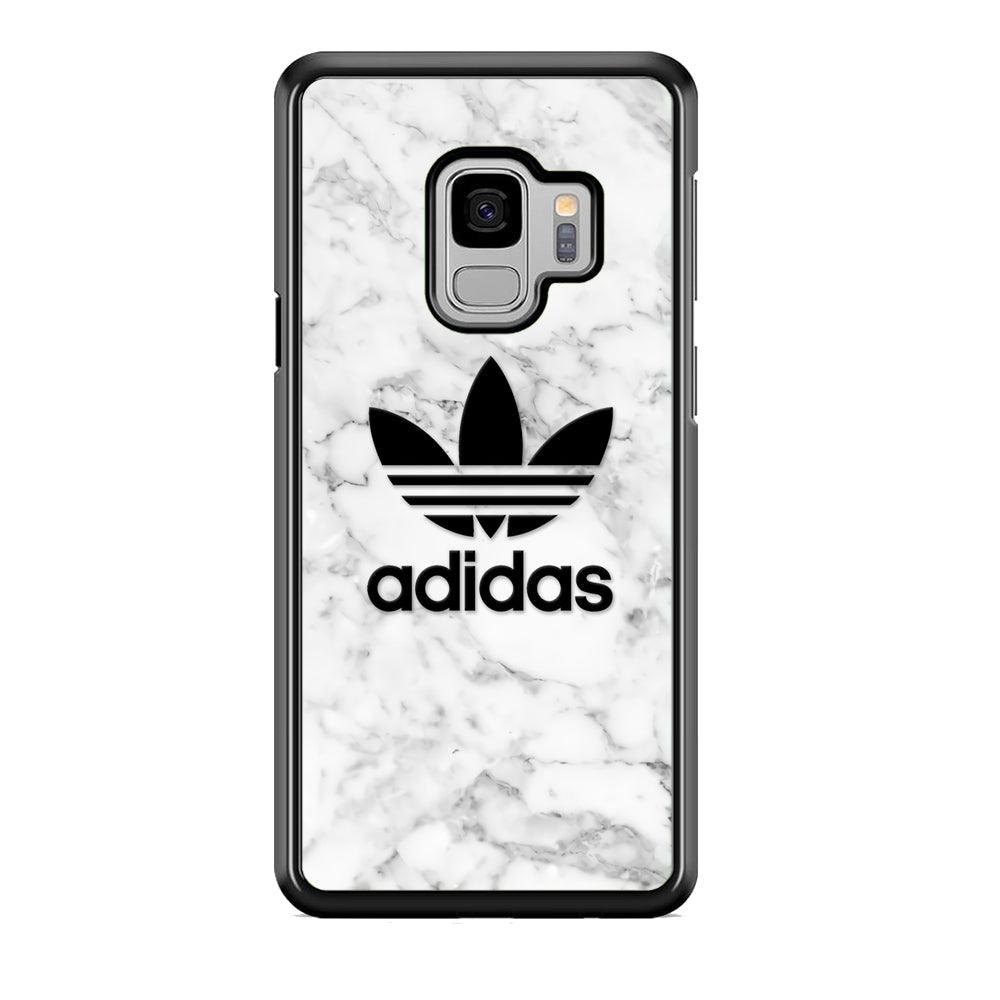 Adidas Marble Backdrop Samsung Galaxy S9 Case-Rubber Black (2D Case)-Oxvistore