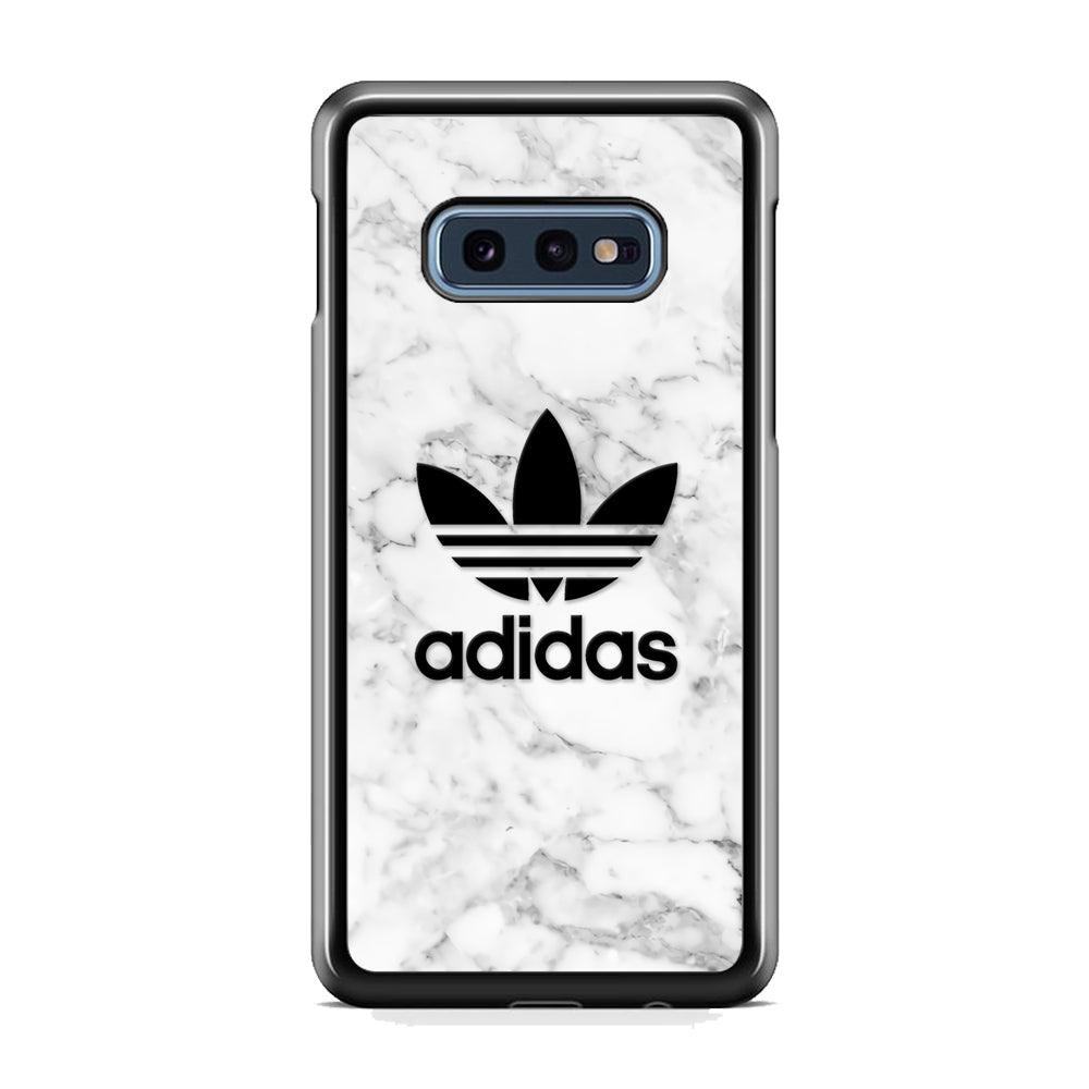 Adidas Marble Backdrop Samsung Galaxy S10E Case-Rubber Black (2D Case)-Oxvistore