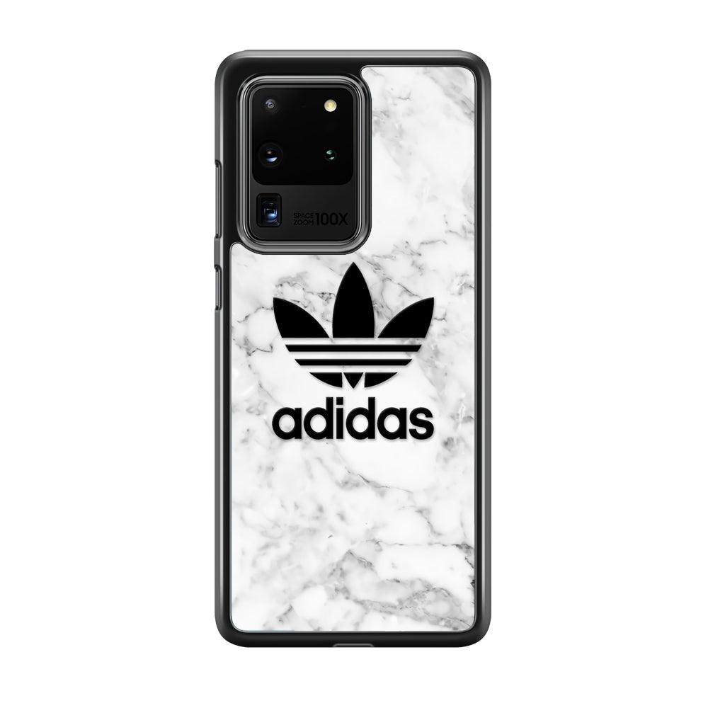 Adidas Marble Backdrop Samsung Galaxy S20 Ultra Case-Rubber Black (2D Case)-Oxvistore