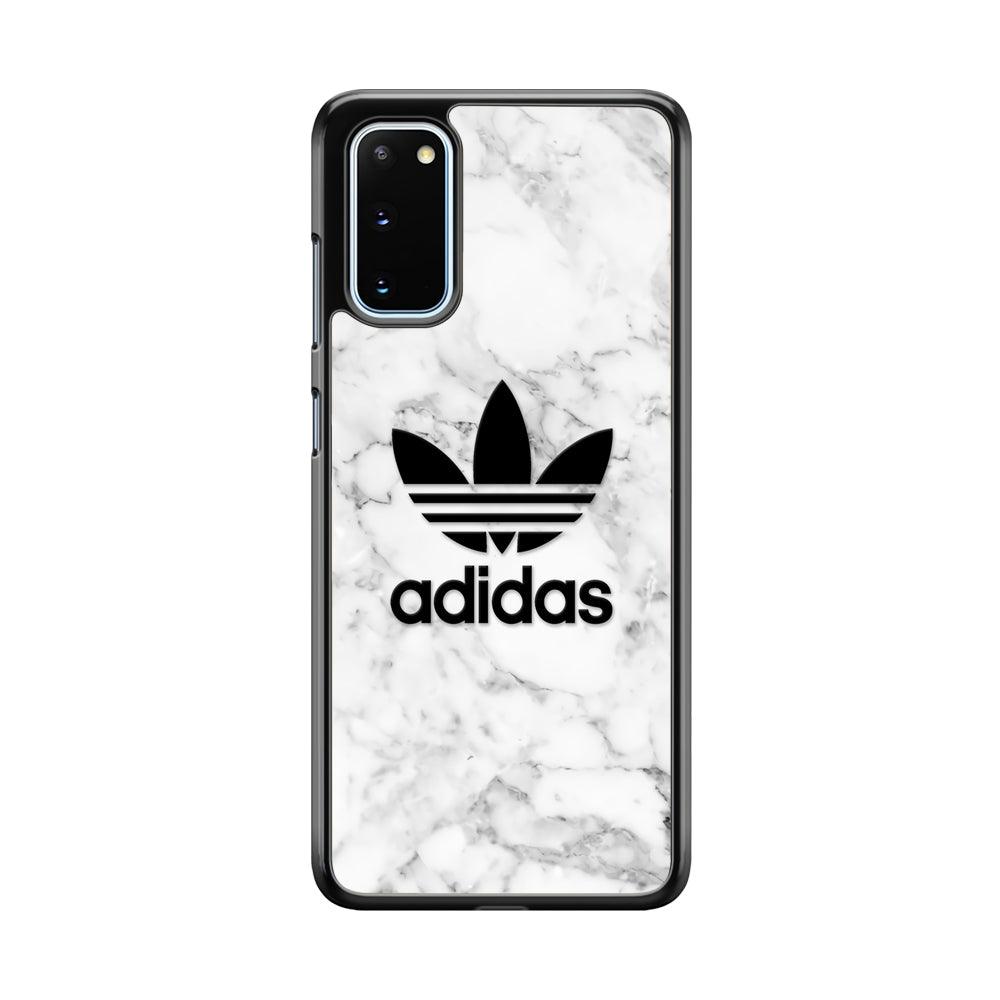 Adidas Marble Backdrop Samsung Galaxy S20 Case-Rubber Black (2D Case)-Oxvistore