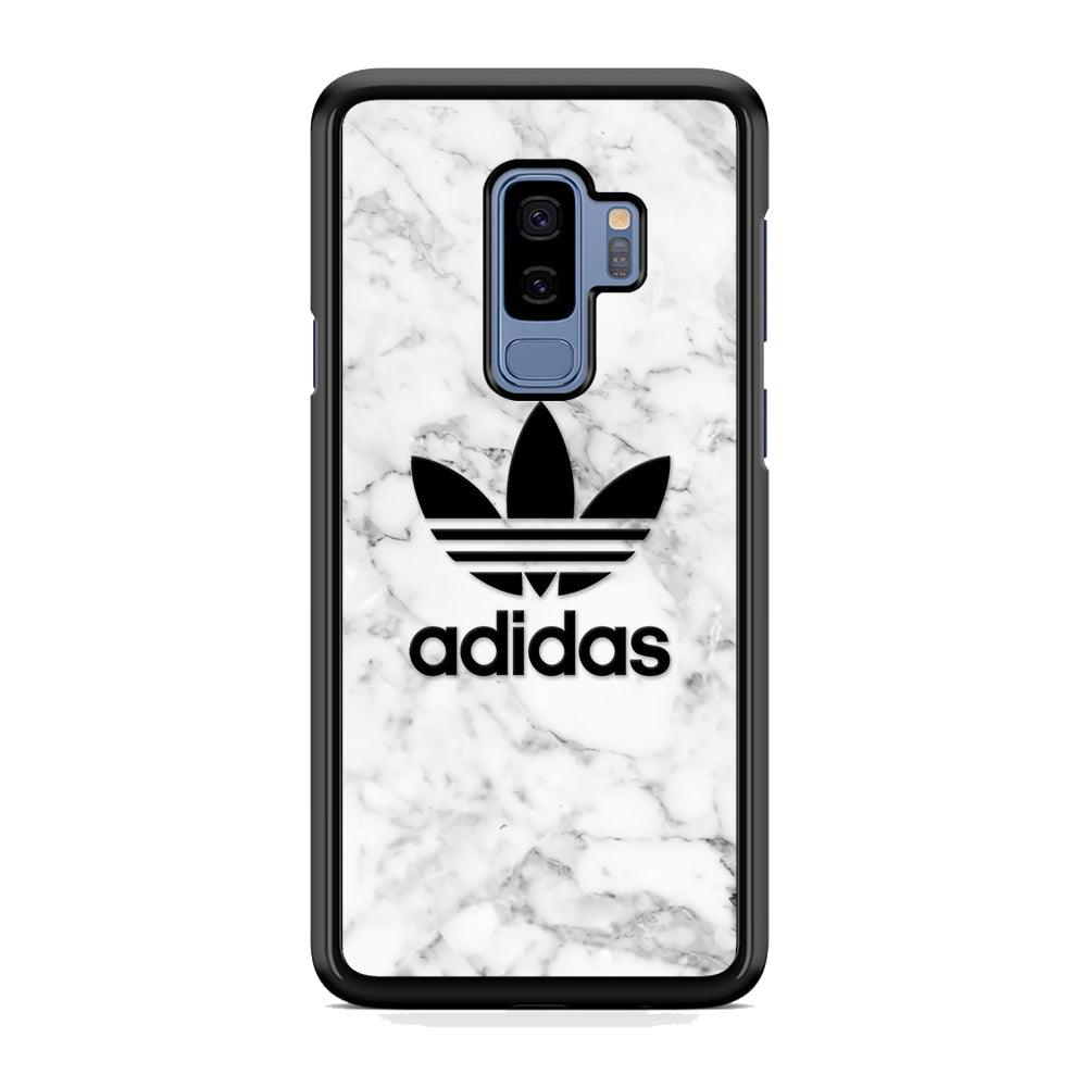 Adidas Marble Backdrop Samsung Galaxy S9 Plus Case-Rubber Black (2D Case)-Oxvistore